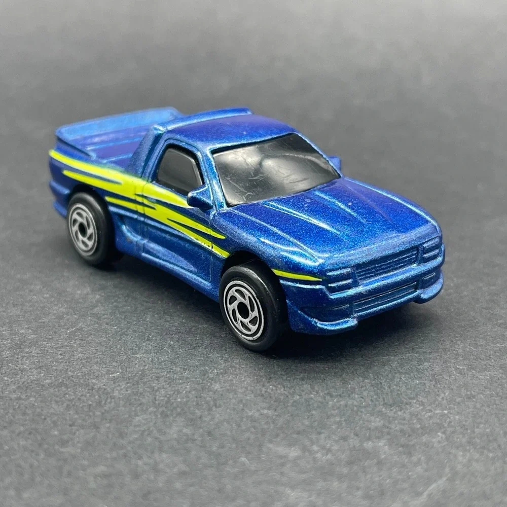 Matchbox The Buster 1990's Pickup Truck Blue Graphics Diecast 1/64 Scale Loose
